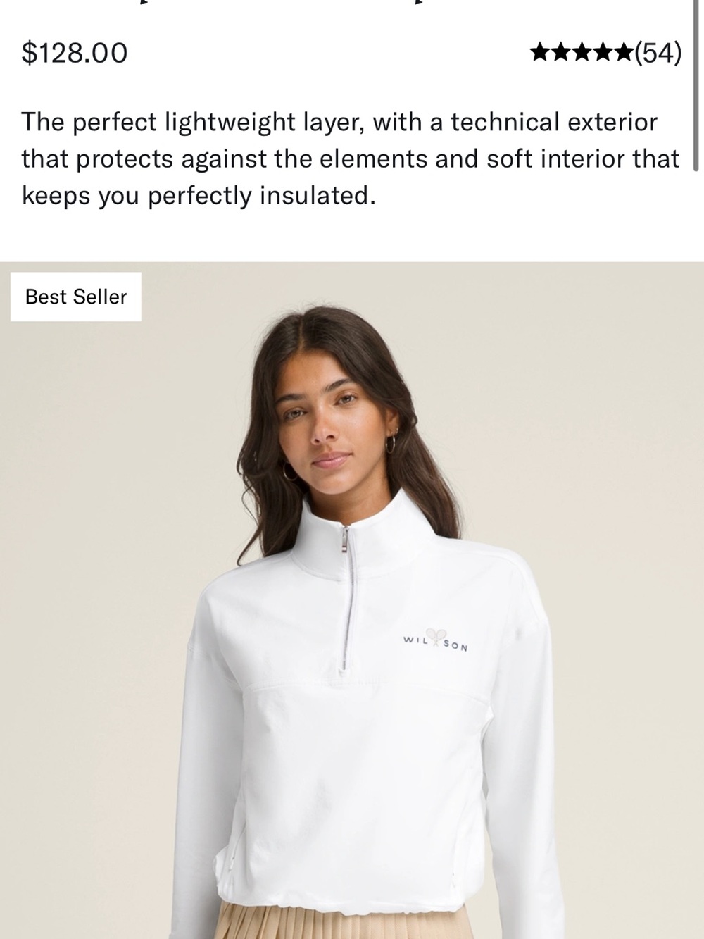 Wilson Davenport Popover- White